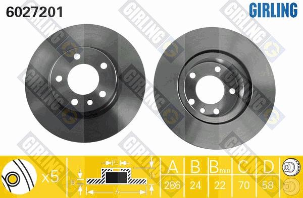 Girling 6027201 - Disque de frein cwaw.fr