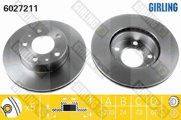 Girling 6027211 - Disque de frein cwaw.fr