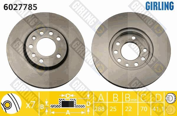 Girling 6027785 - Disque de frein cwaw.fr