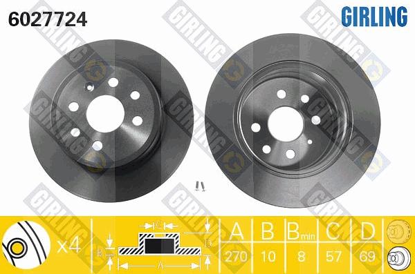 Girling 6027724 - Disque de frein cwaw.fr