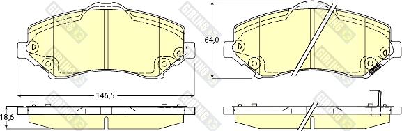 Girling 6146059 - Kit de plaquettes de frein, frein à disque cwaw.fr