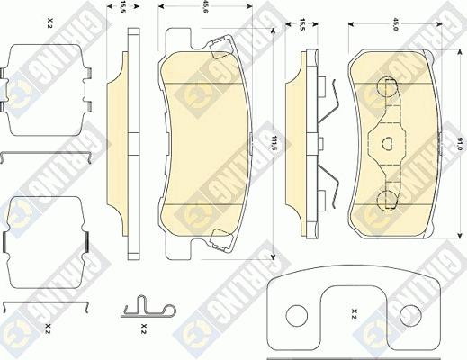 Girling 6146009 - Kit de plaquettes de frein, frein à disque cwaw.fr