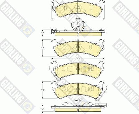 Girling 6140945 - Kit de plaquettes de frein, frein à disque cwaw.fr