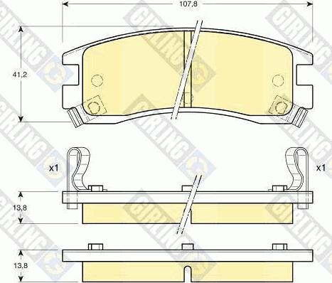 Girling 6140429 - Kit de plaquettes de frein, frein à disque cwaw.fr