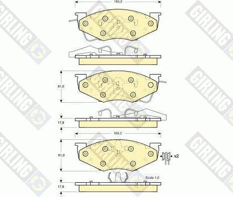 Girling 6140085 - Kit de plaquettes de frein, frein à disque cwaw.fr