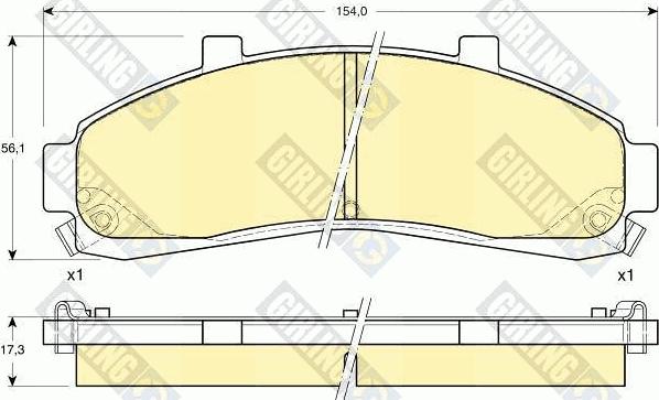 Girling 6140109 - Kit de plaquettes de frein, frein à disque cwaw.fr