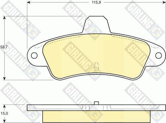 Girling 6140843 - Kit de plaquettes de frein, frein à disque cwaw.fr