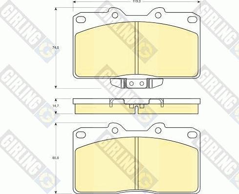 Girling 6140769 - Kit de plaquettes de frein, frein à disque cwaw.fr