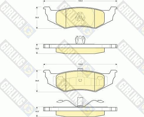 Girling 6141195 - Kit de plaquettes de frein, frein à disque cwaw.fr