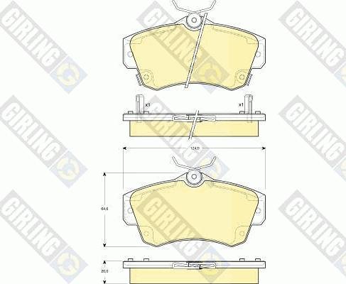 Girling 6141181 - Kit de plaquettes de frein, frein à disque cwaw.fr