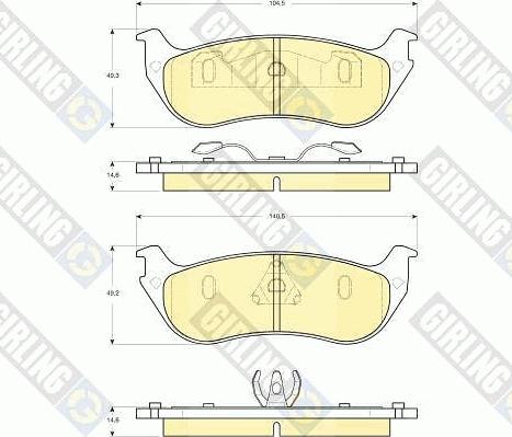 Girling 6141325 - Kit de plaquettes de frein, frein à disque cwaw.fr