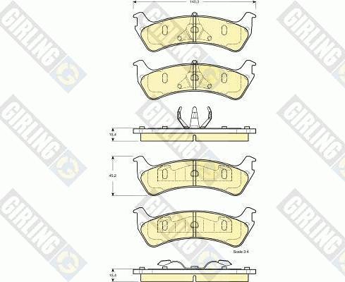 Girling 6141235 - Kit de plaquettes de frein, frein à disque cwaw.fr