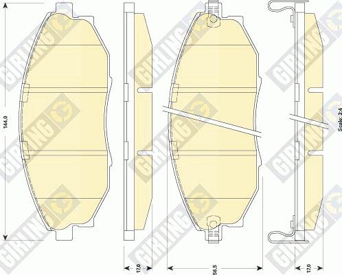 Girling 6141799 - Kit de plaquettes de frein, frein à disque cwaw.fr