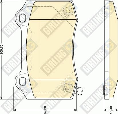 Girling 6141719 - Kit de plaquettes de frein, frein à disque cwaw.fr