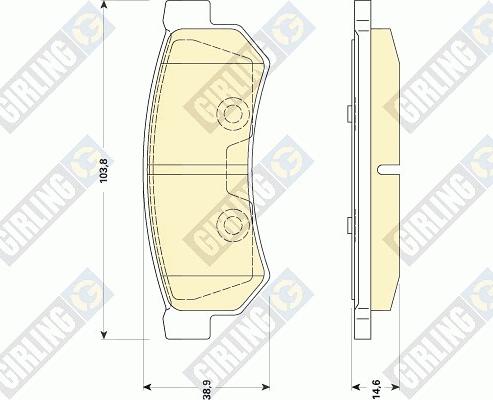 Girling 6141789 - Kit de plaquettes de frein, frein à disque cwaw.fr