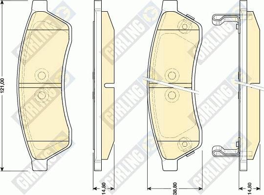 Girling 6141729 - Kit de plaquettes de frein, frein à disque cwaw.fr