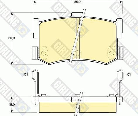 Girling 6109949 - Kit de plaquettes de frein, frein à disque cwaw.fr