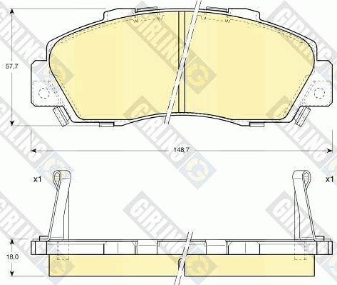 Girling 6109959 - Kit de plaquettes de frein, frein à disque cwaw.fr