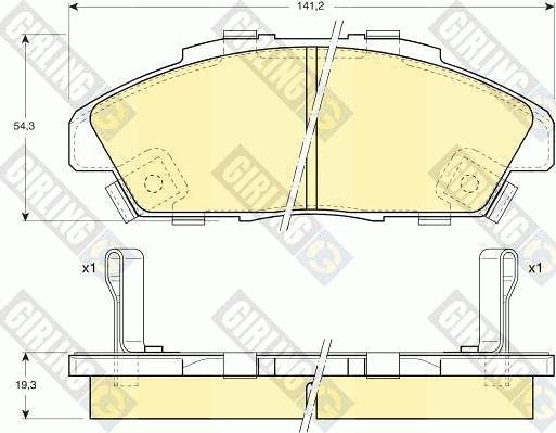 Girling 6109969 - Kit de plaquettes de frein, frein à disque cwaw.fr