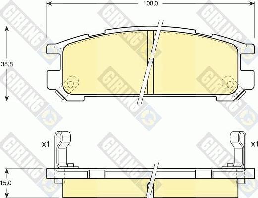 Girling 6109909 - Kit de plaquettes de frein, frein à disque cwaw.fr