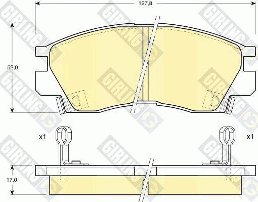 Girling 6109989 - Kit de plaquettes de frein, frein à disque cwaw.fr