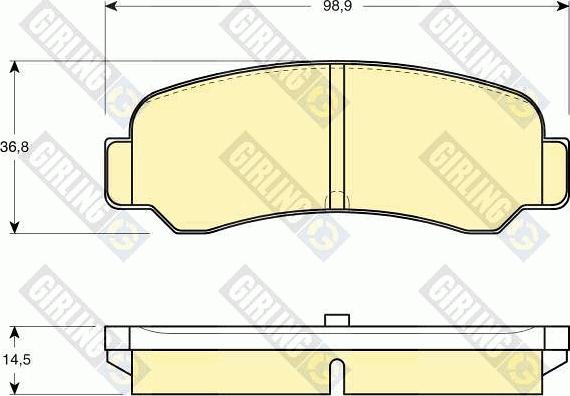 Girling 6109469 - Kit de plaquettes de frein, frein à disque cwaw.fr