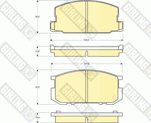 Girling 6109549 - Kit de plaquettes de frein, frein à disque cwaw.fr