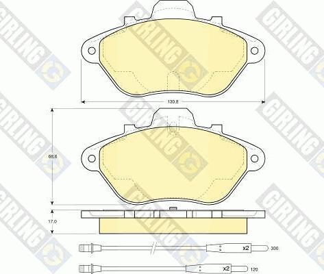 Girling 6109563 - Kit de plaquettes de frein, frein à disque cwaw.fr