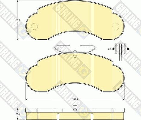 Girling 6109503 - Kit de plaquettes de frein, frein à disque cwaw.fr