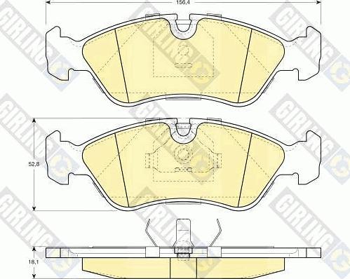 Girling 6109512 - Kit de plaquettes de frein, frein à disque cwaw.fr