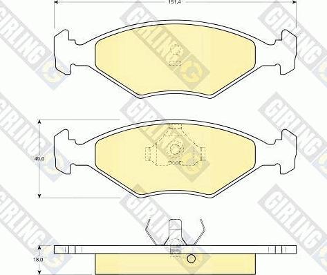 Girling 6109582 - Kit de plaquettes de frein, frein à disque cwaw.fr