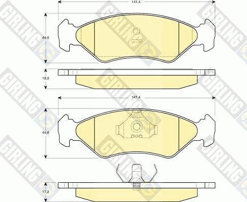 Girling 6109532 - Kit de plaquettes de frein, frein à disque cwaw.fr