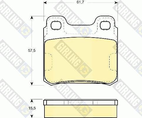 Girling 6109522 - Kit de plaquettes de frein, frein à disque cwaw.fr