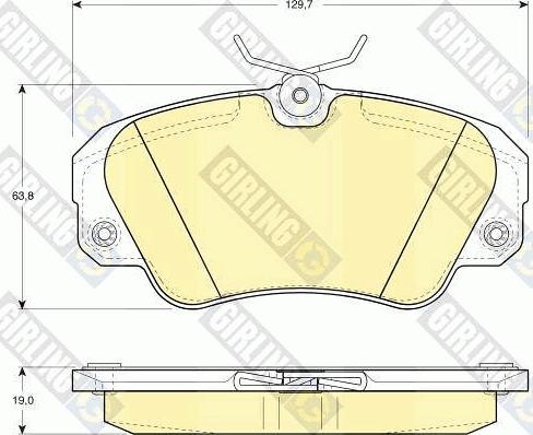 Girling 6109571 - Kit de plaquettes de frein, frein à disque cwaw.fr