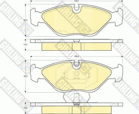 Girling 6109692 - Kit de plaquettes de frein, frein à disque cwaw.fr