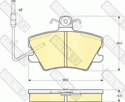 Girling 6109681 - Kit de plaquettes de frein, frein à disque cwaw.fr