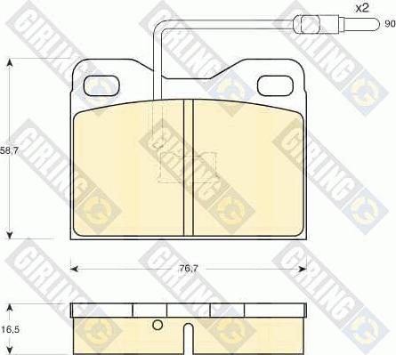 Girling 6109092 - Kit de plaquettes de frein, frein à disque cwaw.fr