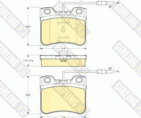 Girling 6109062 - Kit de plaquettes de frein, frein à disque cwaw.fr