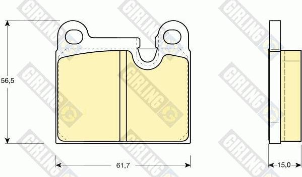 Girling 6109192 - Kit de plaquettes de frein, frein à disque cwaw.fr