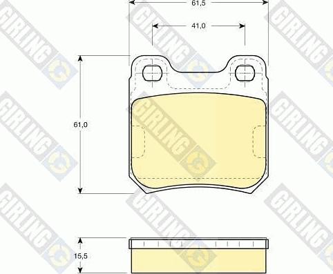 Girling 6109142 - Kit de plaquettes de frein, frein à disque cwaw.fr