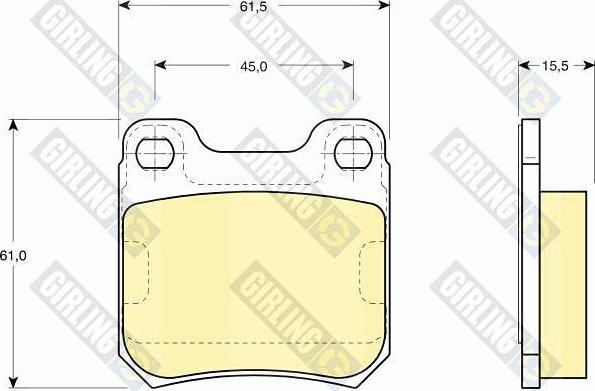 Girling 6109152 - Kit de plaquettes de frein, frein à disque cwaw.fr