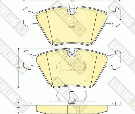 Girling 6109162 - Kit de plaquettes de frein, frein à disque cwaw.fr