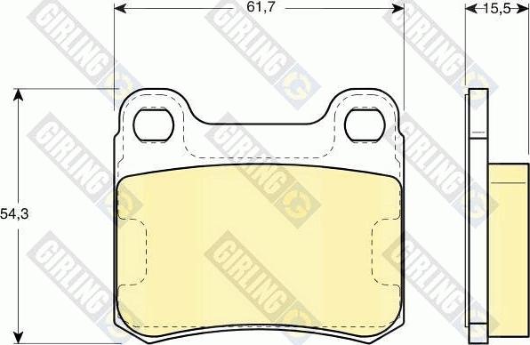 Girling 6109112 - Kit de plaquettes de frein, frein à disque cwaw.fr