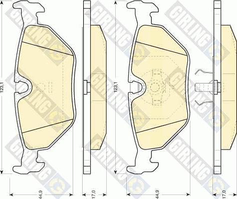 Girling 6109172 - Kit de plaquettes de frein, frein à disque cwaw.fr