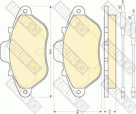 Girling 6109843 - Kit de plaquettes de frein, frein à disque cwaw.fr