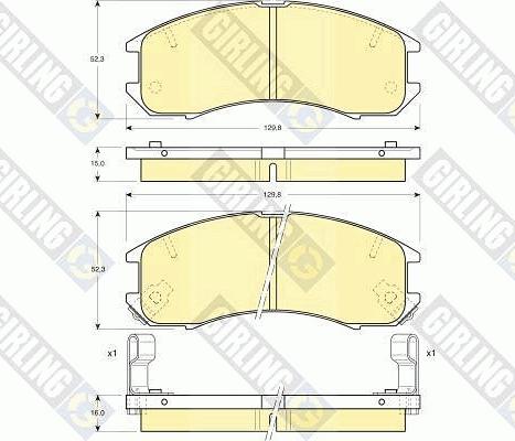 Girling 6109819 - Kit de plaquettes de frein, frein à disque cwaw.fr