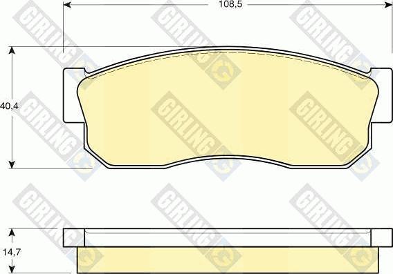 Girling 6109889 - Kit de plaquettes de frein, frein à disque cwaw.fr