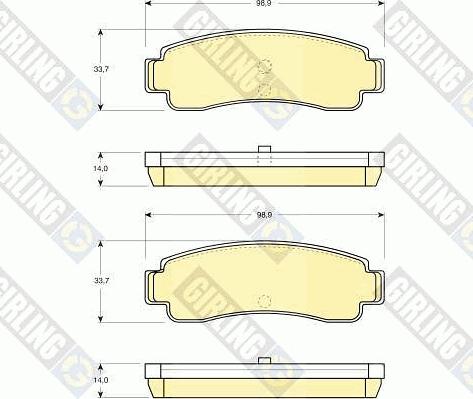 Girling 6109829 - Kit de plaquettes de frein, frein à disque cwaw.fr