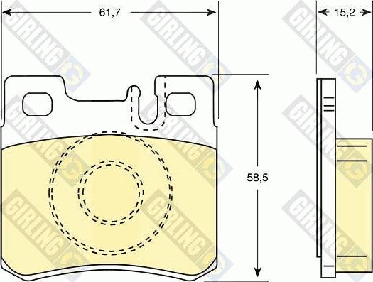 Girling 6109872 - Kit de plaquettes de frein, frein à disque cwaw.fr