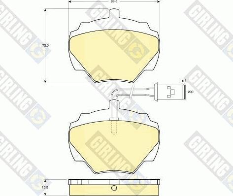 Girling 6109766 - Kit de plaquettes de frein, frein à disque cwaw.fr